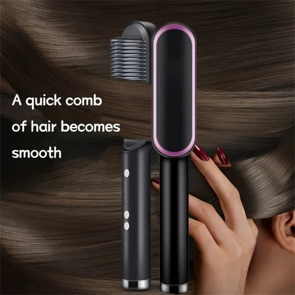 Hair Straightener Brush & Styler 909 – 5-Temperature Dual-Purpose Hair Styling Tool