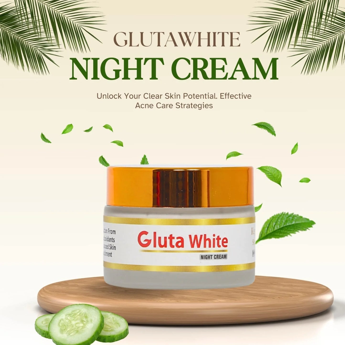Gluta White Day & Night Cream β Whitening, Anti-Aging & Hydrating Face Care (50g)