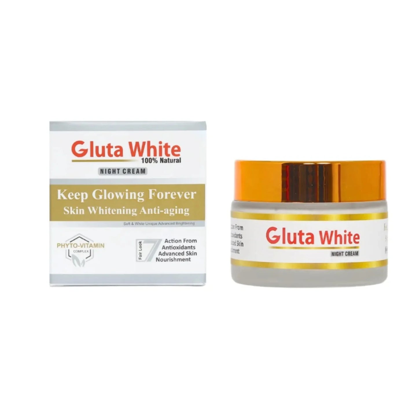 Gluta White Day & Night Cream β Whitening, Anti-Aging & Hydrating Face Care (50g)