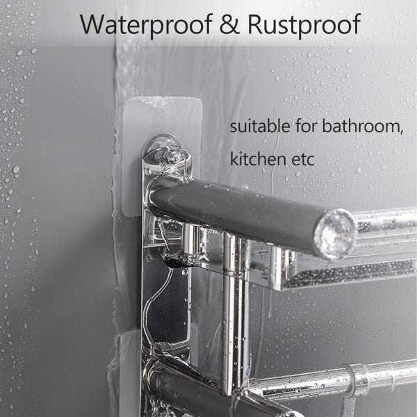 10-Heavy Duty Self Adhesive Wall Hooks & Screws – No Drill, Reusable, Damage-Free Hanging Solution