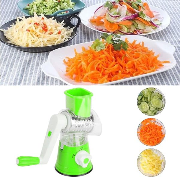 Tabletop Drum Grater – Manual Vegetable Cutter, Slicer & Multi-Functional Kitchen Gadget (Random Color)