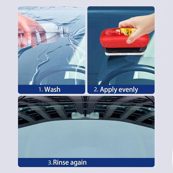 Universal Glass Cleaner – Clear Vision Car Windshield Oil Film Remover with Brush