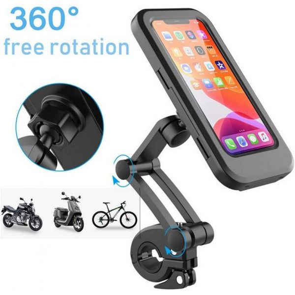 Waterproof Magnetic Bicycle Phone Holder – 360° Rotatable Mount