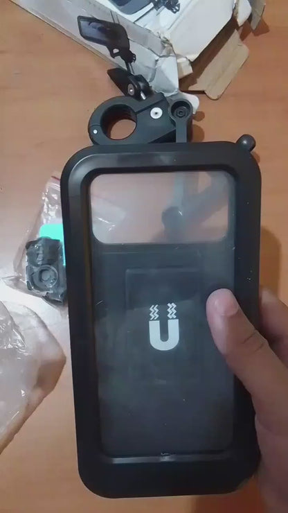 Waterproof Magnetic Bicycle Phone Holder – 360° Rotatable Mount