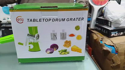 Tabletop Drum Grater – Manual Vegetable Cutter, Slicer & Multi-Functional Kitchen Gadget (Random Color)