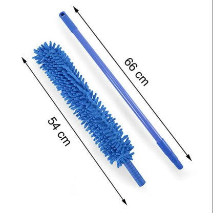 Flexible Microfiber Duster with Telescopic Stainless Steel Handle – Bendable Head for Fan & Home Cleaning