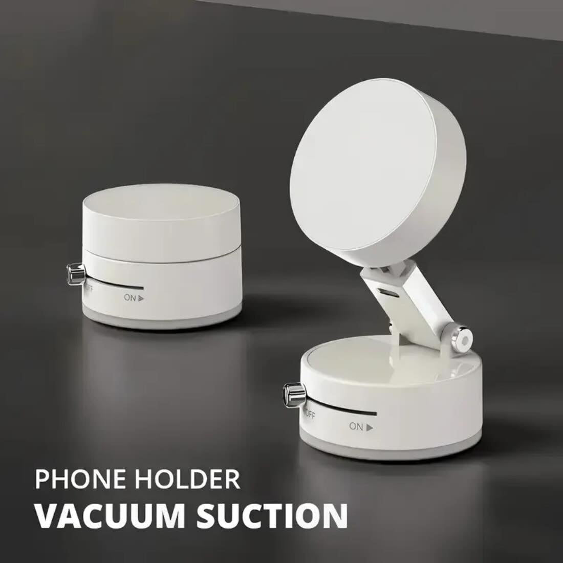 Magnetic Wireless Phone Holder with Vacuum Suction Cup – Strong Grip & Foldable Design