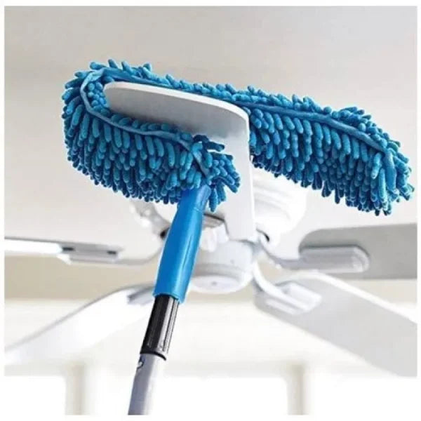 Flexible Microfiber Duster with Telescopic Stainless Steel Handle – Bendable Head for Fan & Home Cleaning