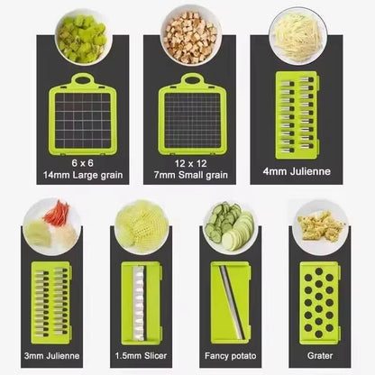 16-in-1 High-Quality Vegetable Chopper &Mandoline Slicer – Multifunctional Food Cutter, Grater & Spiralizer