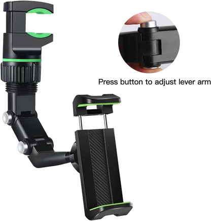 Mobile Stand – High-Quality 360° Universal Rearview Mirror Phone Holder