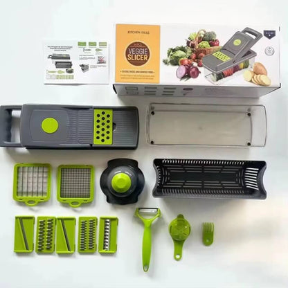 16-in-1 High-Quality Vegetable Chopper &Mandoline Slicer – Multifunctional Food Cutter, Grater & Spiralizer