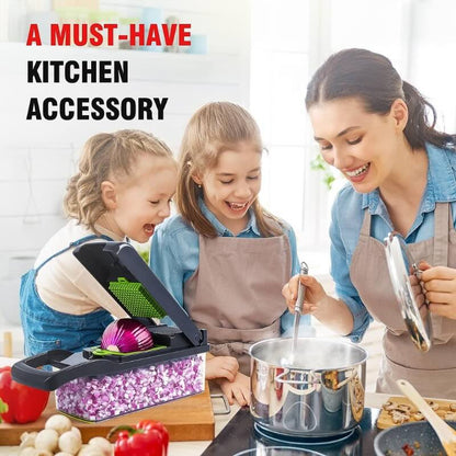 16-in-1 High-Quality Vegetable Chopper &Mandoline Slicer – Multifunctional Food Cutter, Grater & Spiralizer