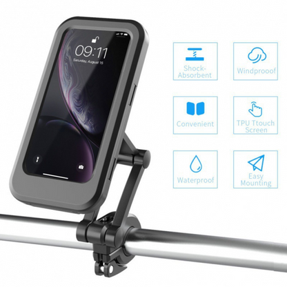 Waterproof Magnetic Bicycle Phone Holder – 360° Rotatable Mount